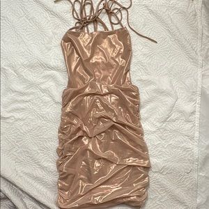 Lucy in the sky metallic champagne dress